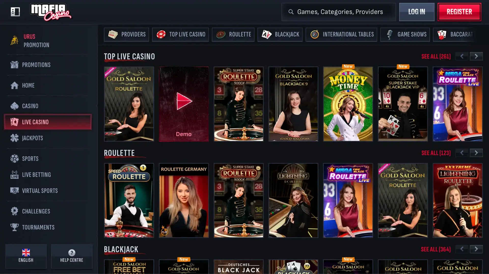 Mafia Casino Live – tavoli con dealer reali
